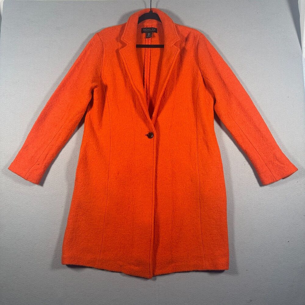 Rachel Zoe Women's Longline Women's Wool Blend Single Button Coat Size Medium